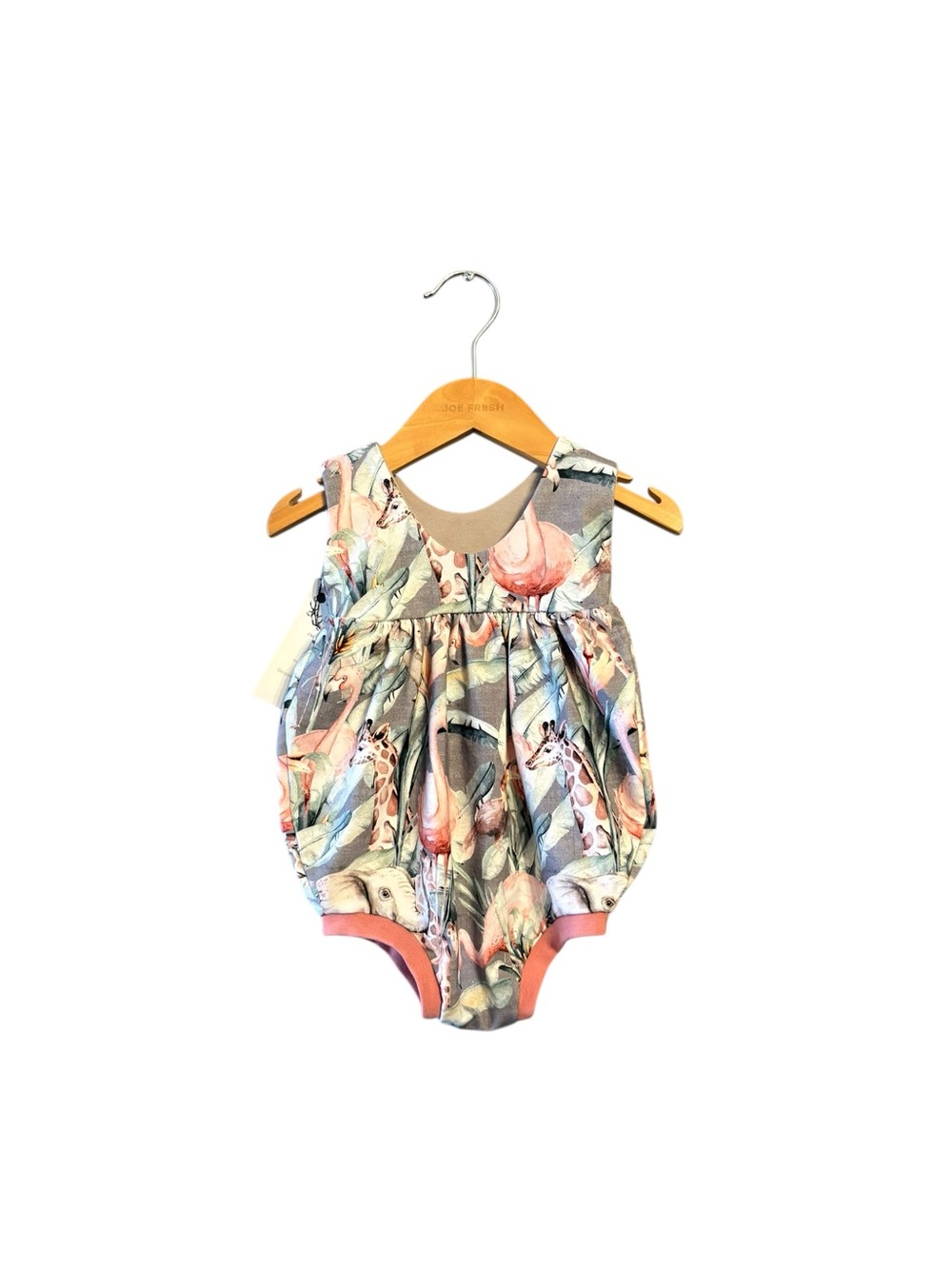 Girls Multicolor Animal-Print Romper